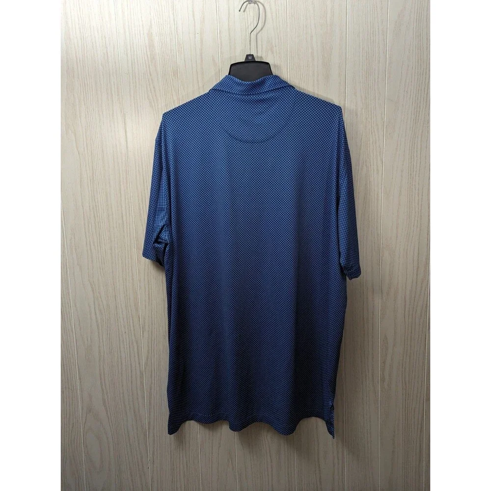 Peter Millar Blue Navy Diamond Mosaic Polo XL Summer Comfort Golf